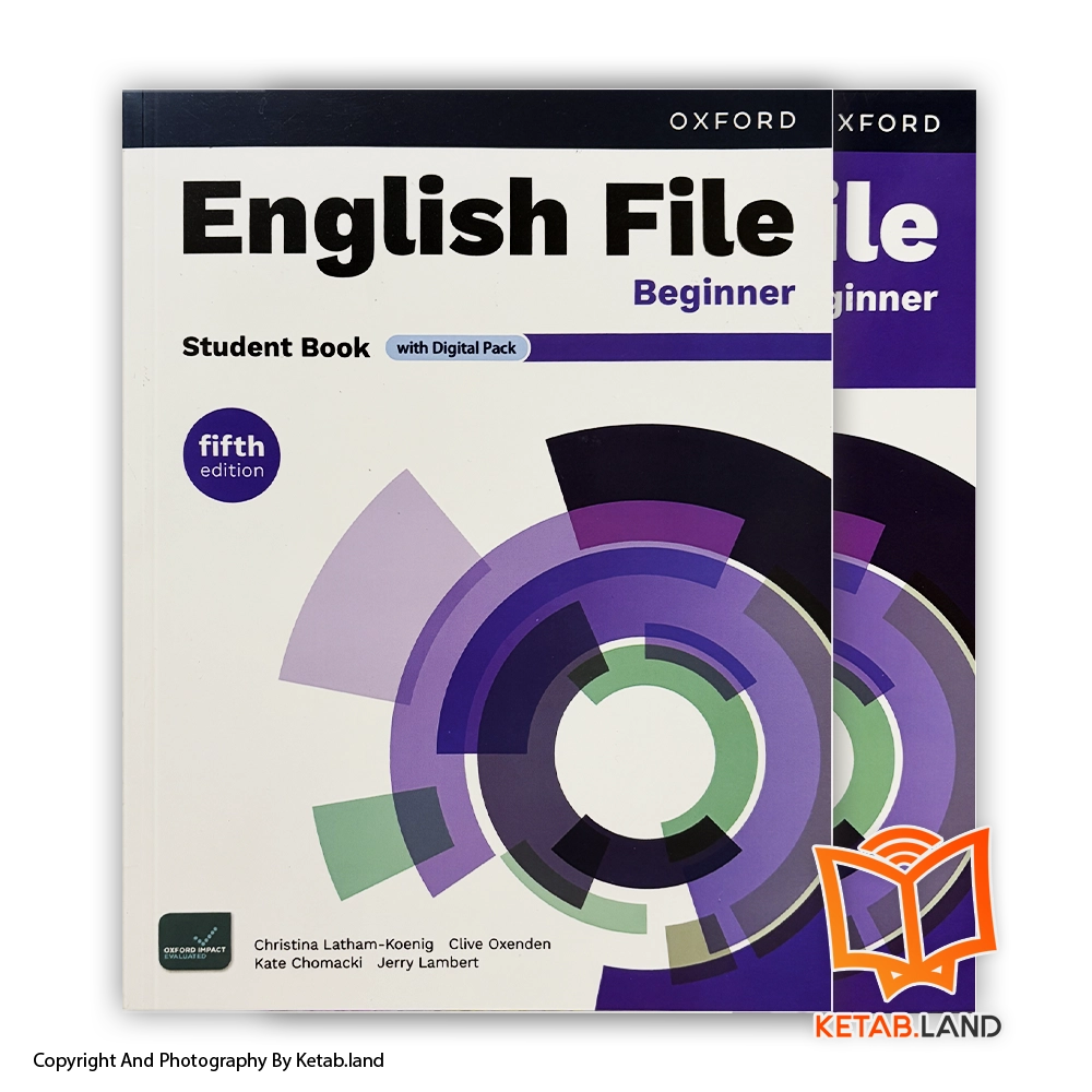 قیمت و خرید کتاب Beginner English File 5th از کتاب لند - تصویر اصلی - تصویر اول - تصویر جلد روی کتاب به همراه کتاب کار